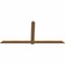 Ekena Millwork Eugene Smooth Timber Gable Bracket, Western Red Cedar, 108"W x 49"H x 1 1/2"D x 5 1/2"F, 11/12 Pitch GBW108X49X0206EUG00SWR - alternate 5